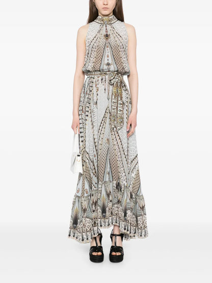 Sahara Starlet Necktie Elasticated Waist Dress