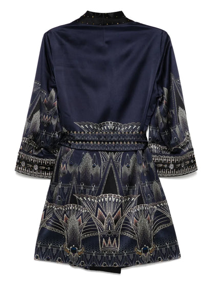 Roll-Collar Pajama Jacket