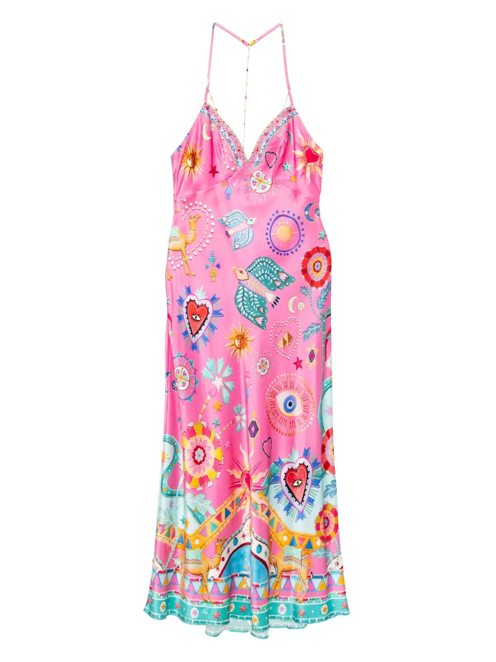 Chain-Detail Slip Dress