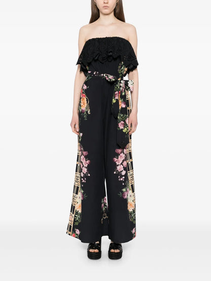 Adorned In Alexandria Strapless Frill Jumpsuit