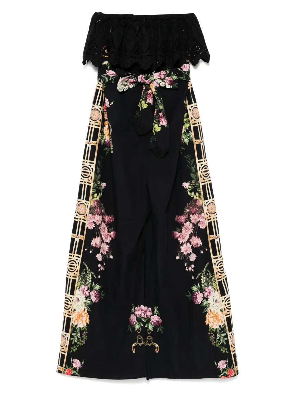 Adorned In Alexandria Strapless Frill Jumpsuit