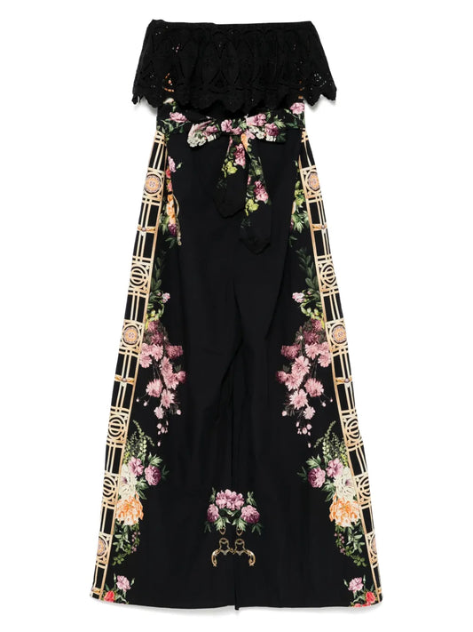 Adorned In Alexandria Strapless Frill Jumpsuit