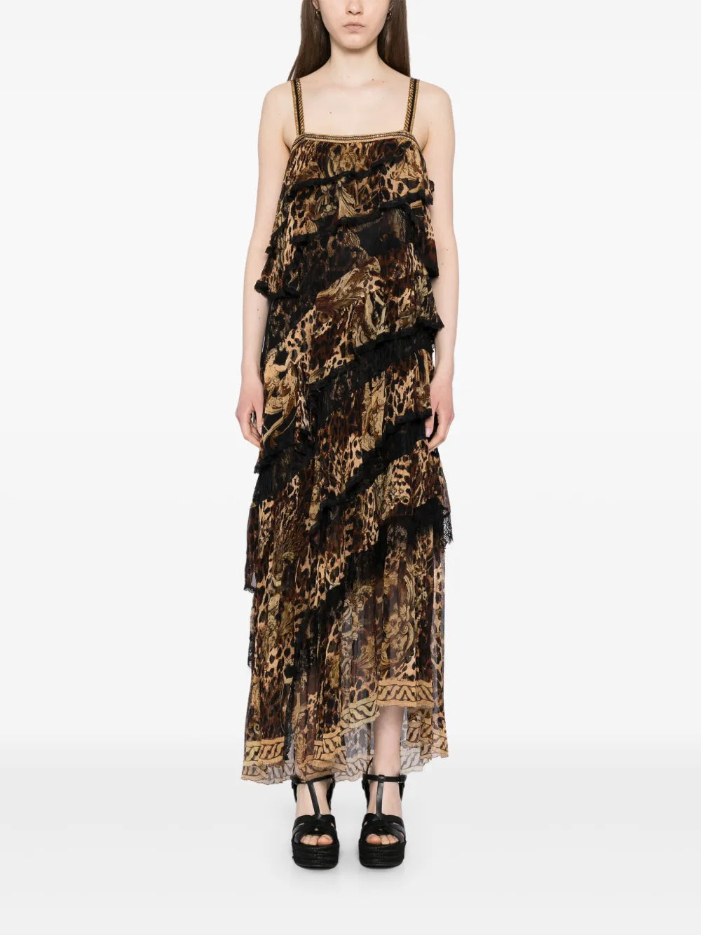 Era Of Empires Asymmetric Spliced Dress