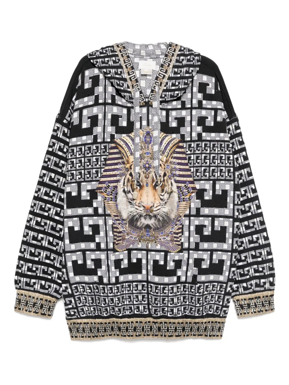 The Read My Glyphs Silk Hem Band Boyfriend Hoodie