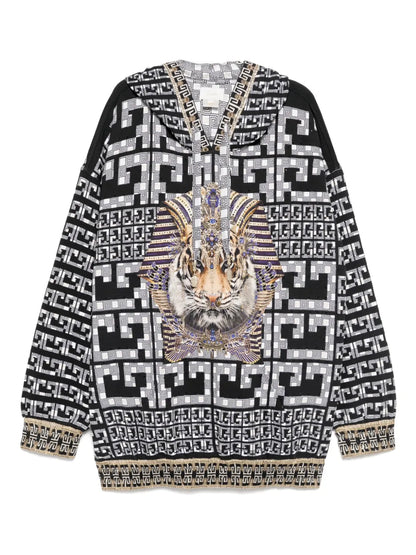 The Read My Glyphs Silk Hem Band Boyfriend Hoodie