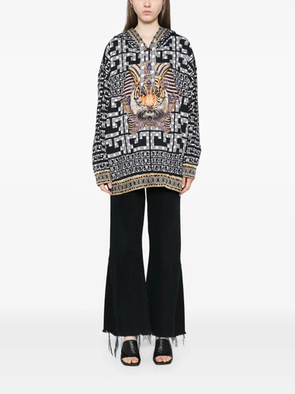The Read My Glyphs Silk Hem Band Boyfriend Hoodie