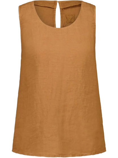 Sleeveless Linen Top