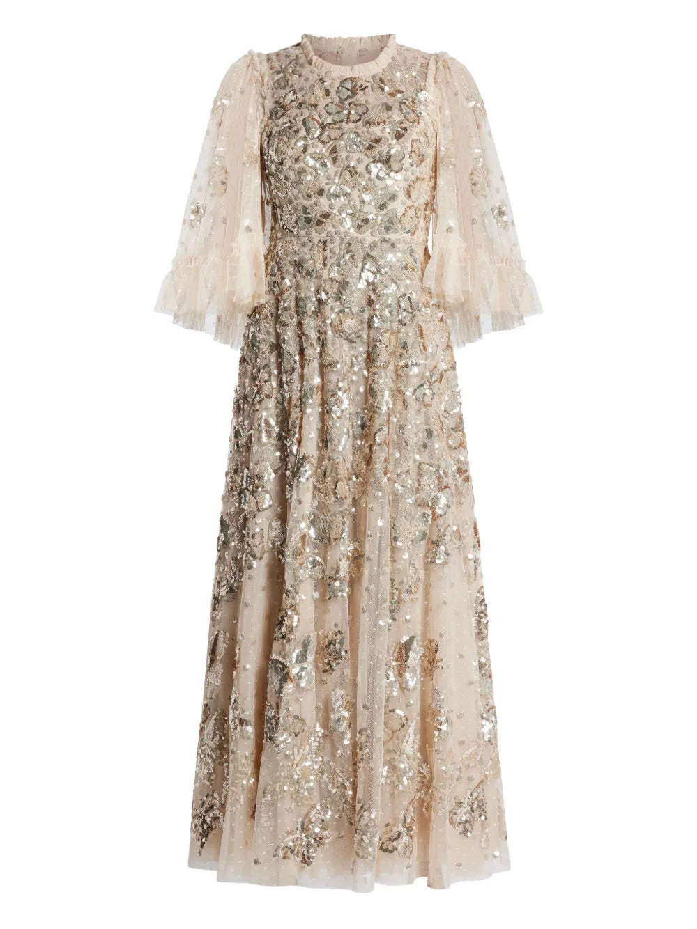 Sequin-Embellished Midi Dress