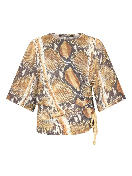 Snakeskin-Print T-Shirt