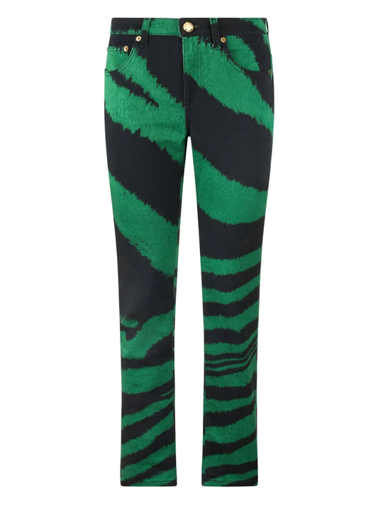Zebra-Print Jeans