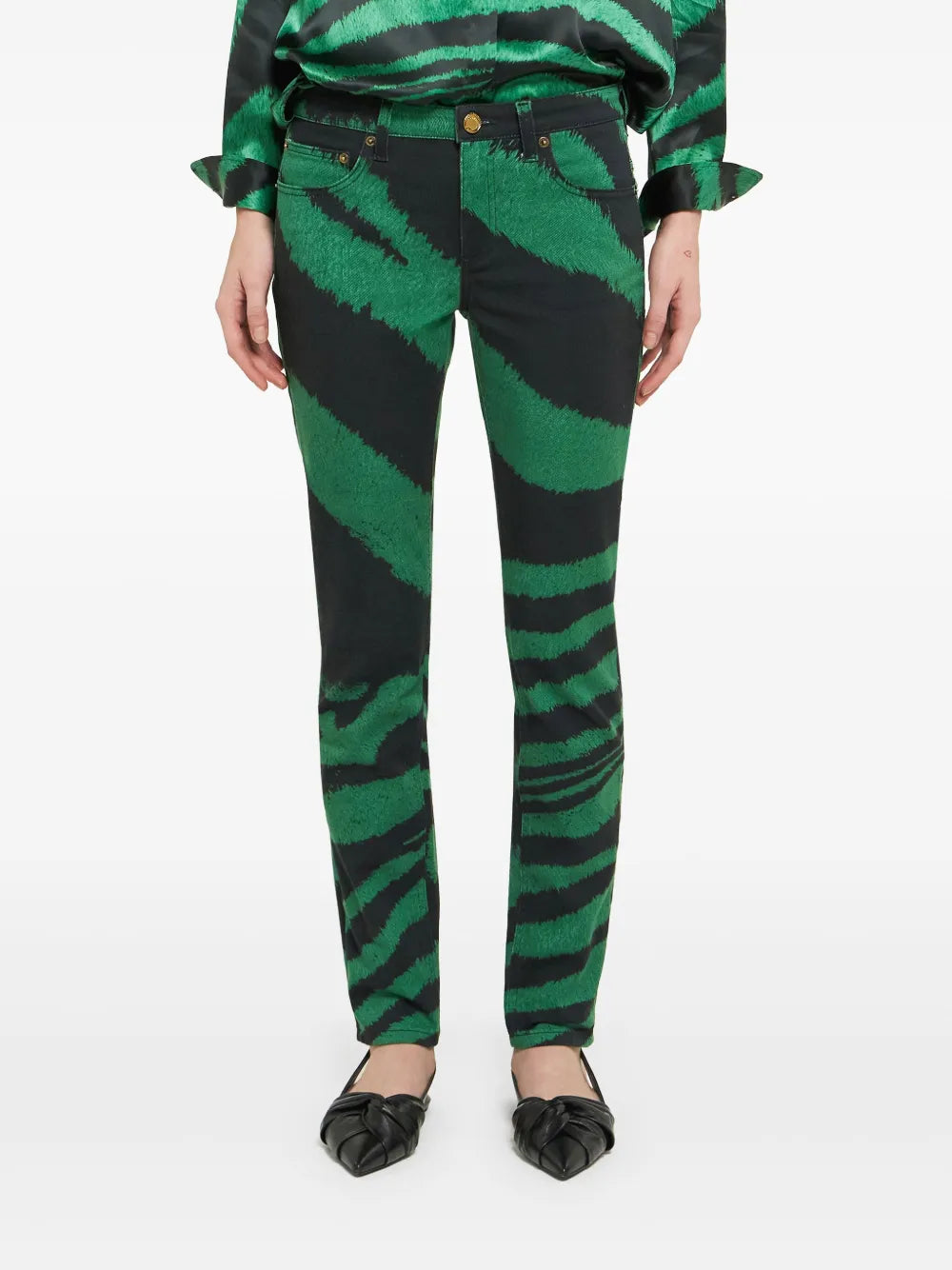 Zebra-Print Jeans