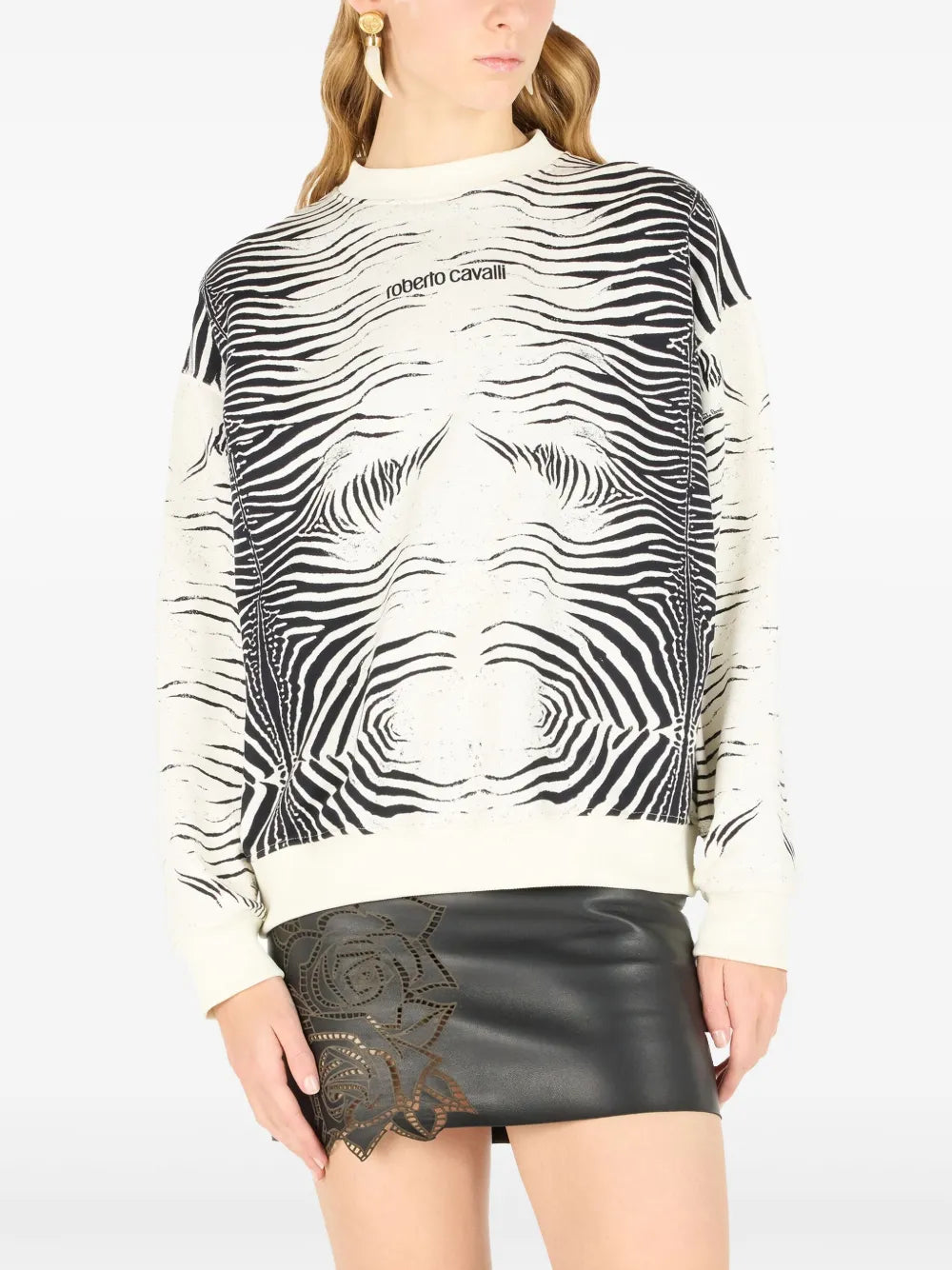 Zebra-Print Sweatshirt