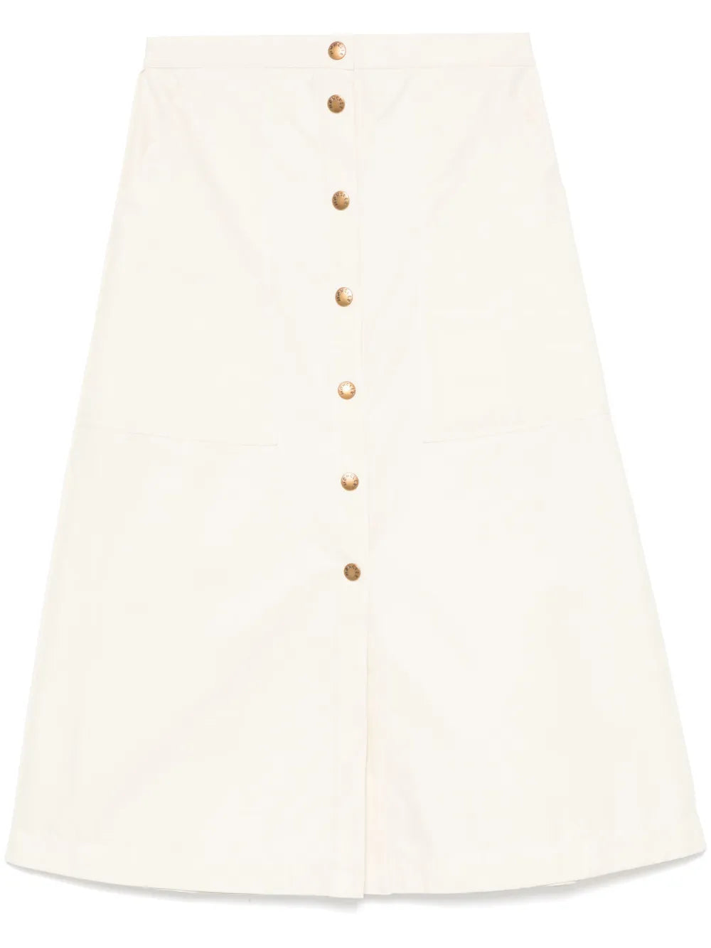 Buttoned-Up Midi Skirt