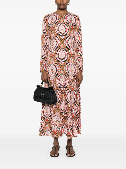 Pineapple Jewelry Midi Dress