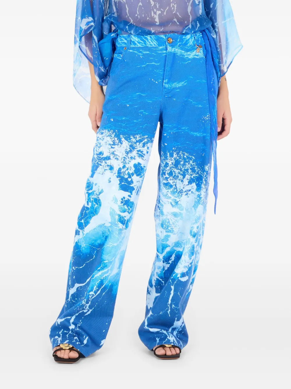 Graphic-Print Trousers