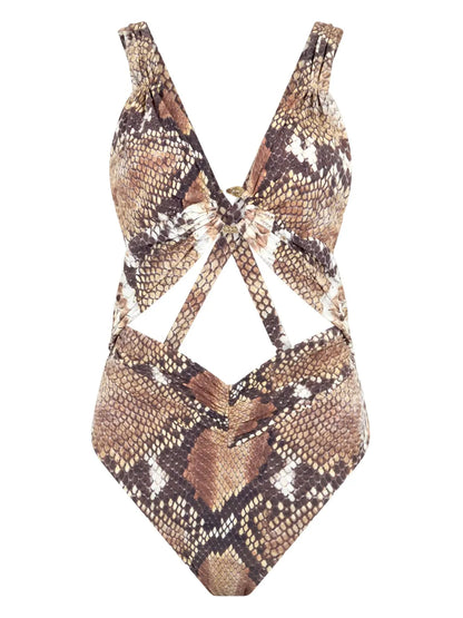 Snake-Print Swimsuit