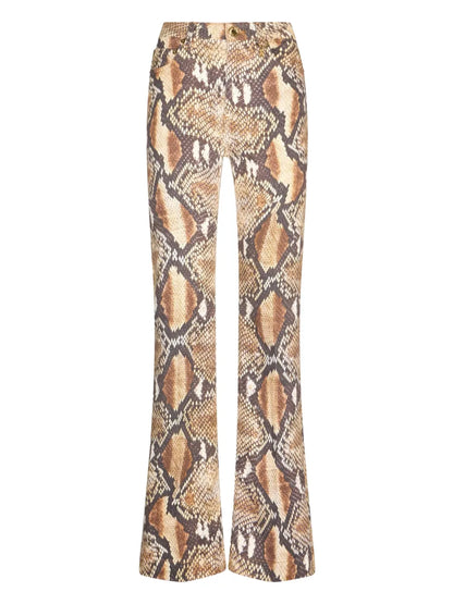 Snakeskin-Print Trousers