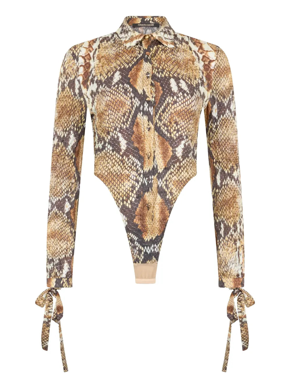 Snakeskin-Print Bodysuit