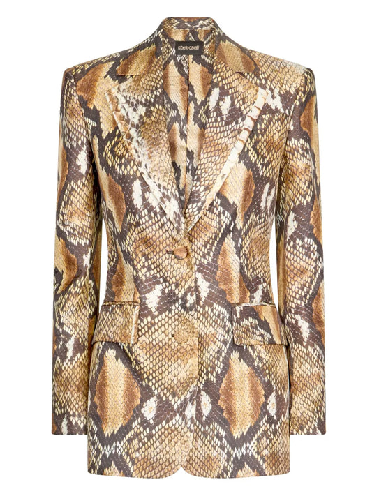 Snakeskin-Print Blazer