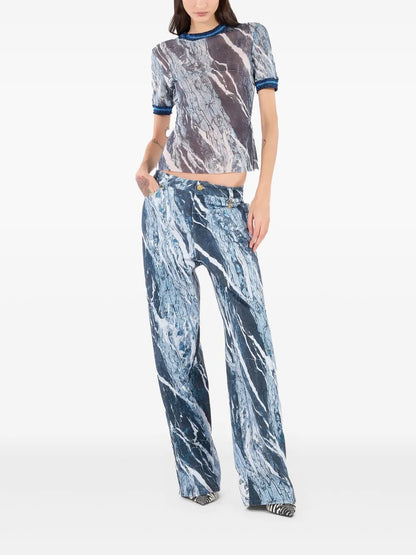 Marble-Print T-Shirt