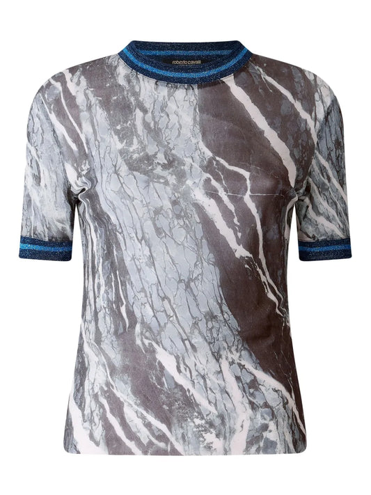 Marble-Print T-Shirt
