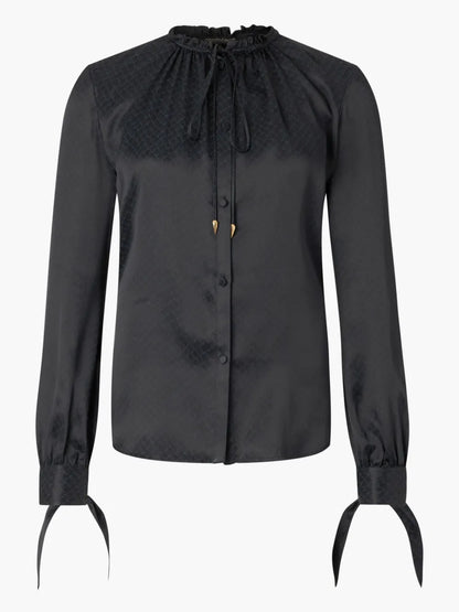 Snake-Print Blouse