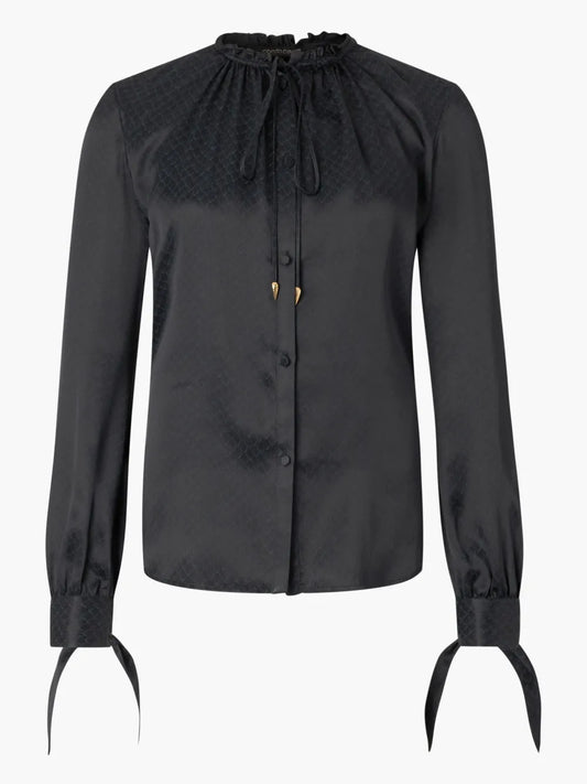 Snake-Print Blouse