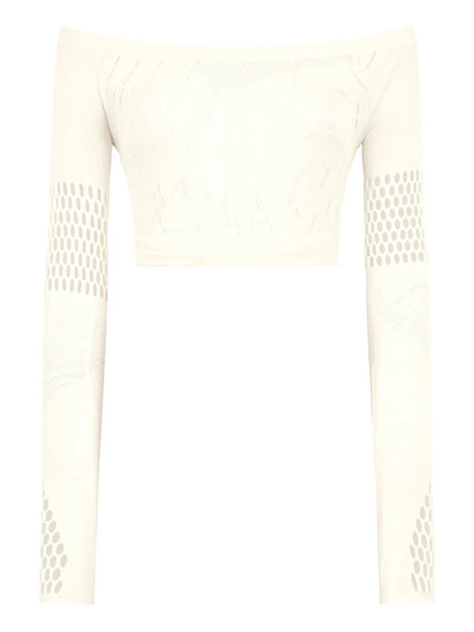 Open-Knit Crop Top