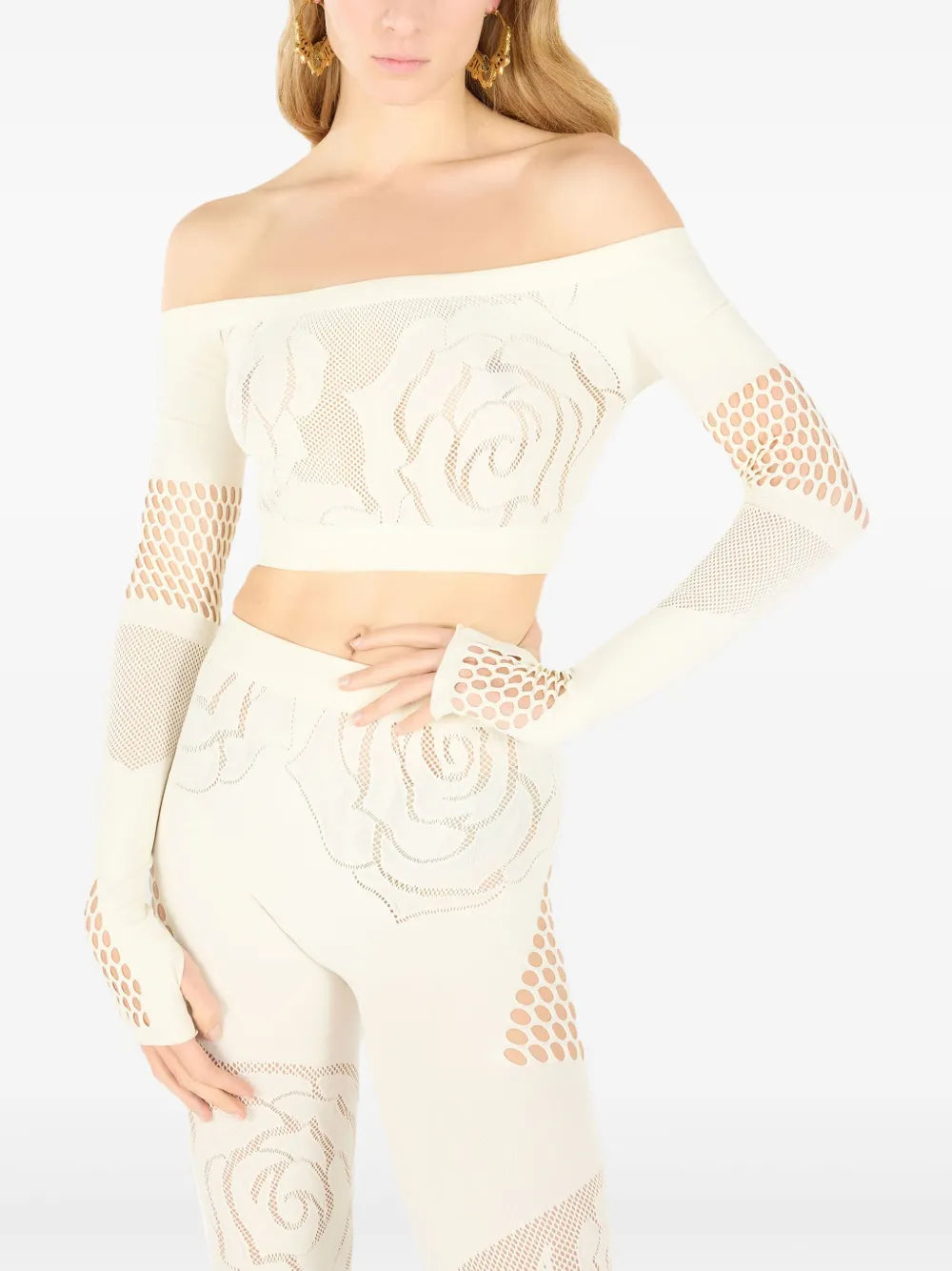 Open-Knit Crop Top