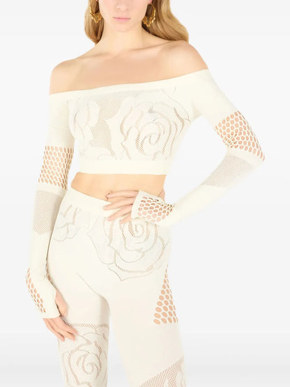 Open-Knit Crop Top