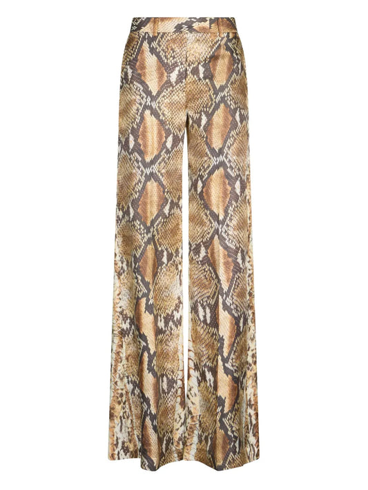 Snakeskin-Print Trousers
