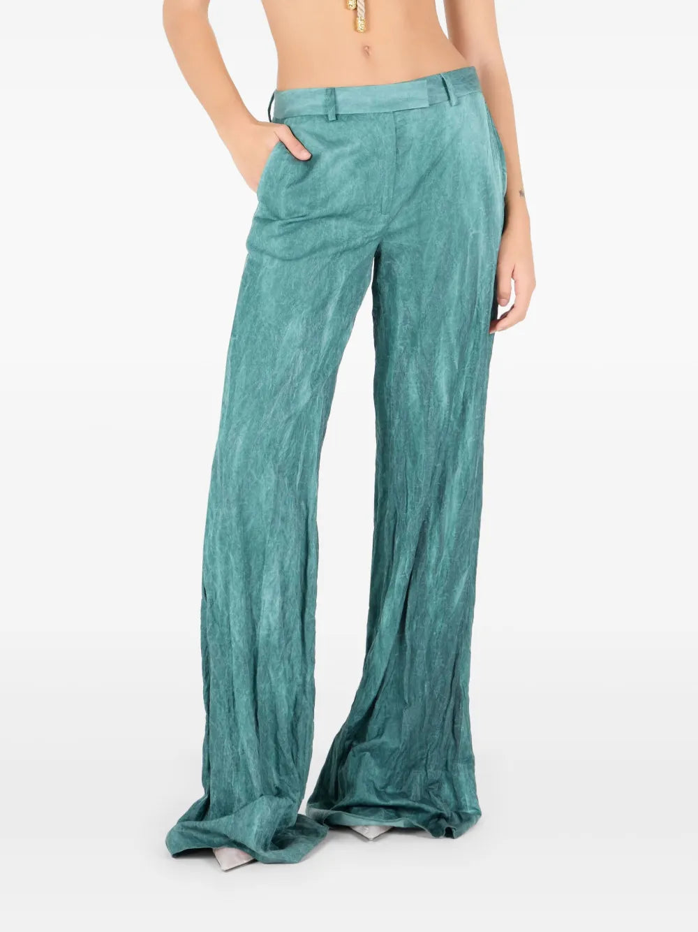 Crease-Effect Trousers
