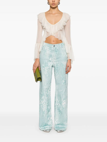 Leopard-Print Jeans