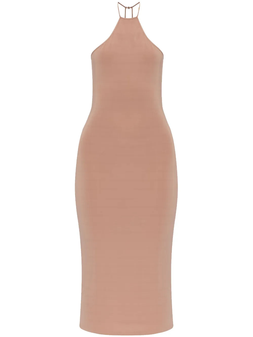Halterneck Fitted Midi Dress