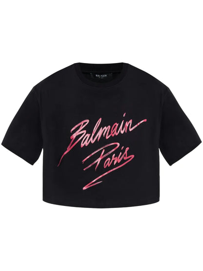 Flocked-Logo T-Shirt