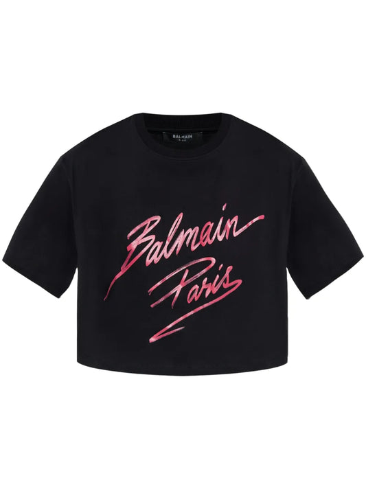 Flocked-Logo T-Shirt