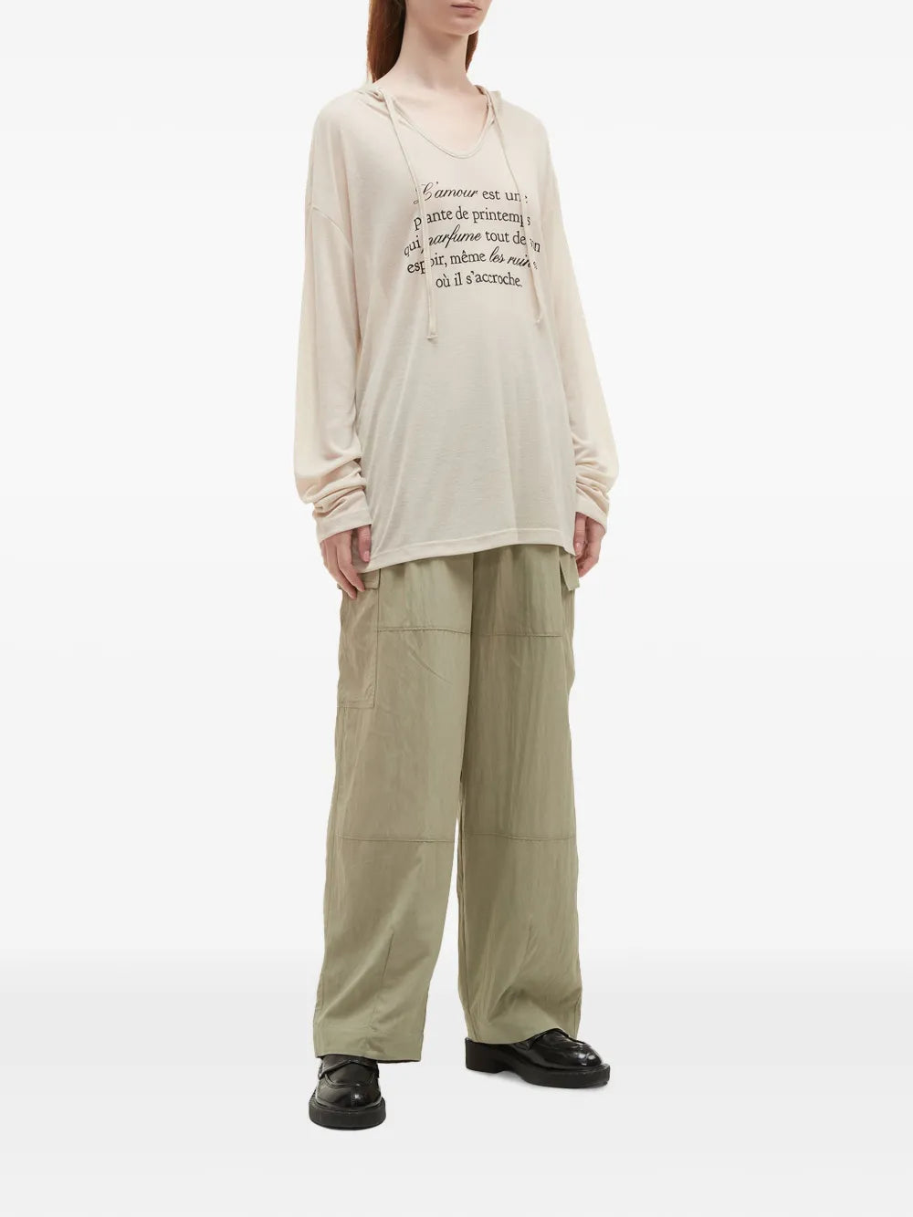 Slogan-Print Hoodie