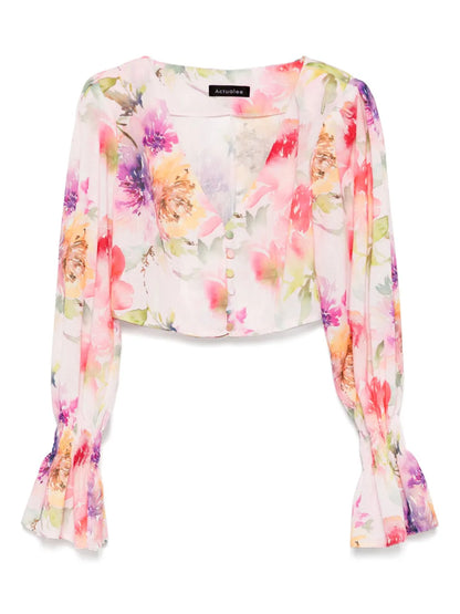 Floral-Print Blouse