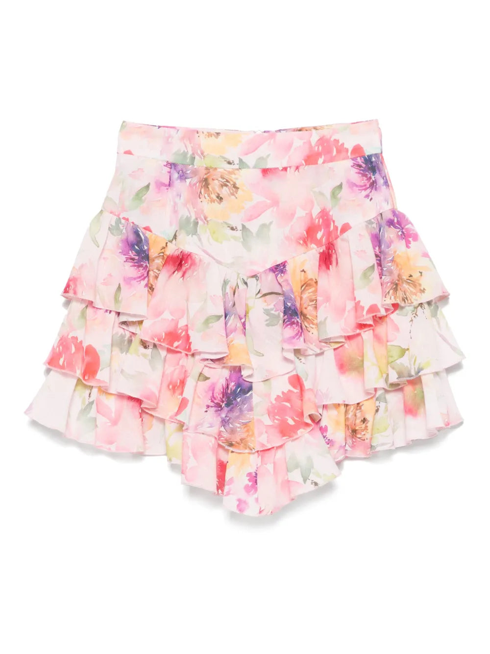 Floral-Print Mini Skirt