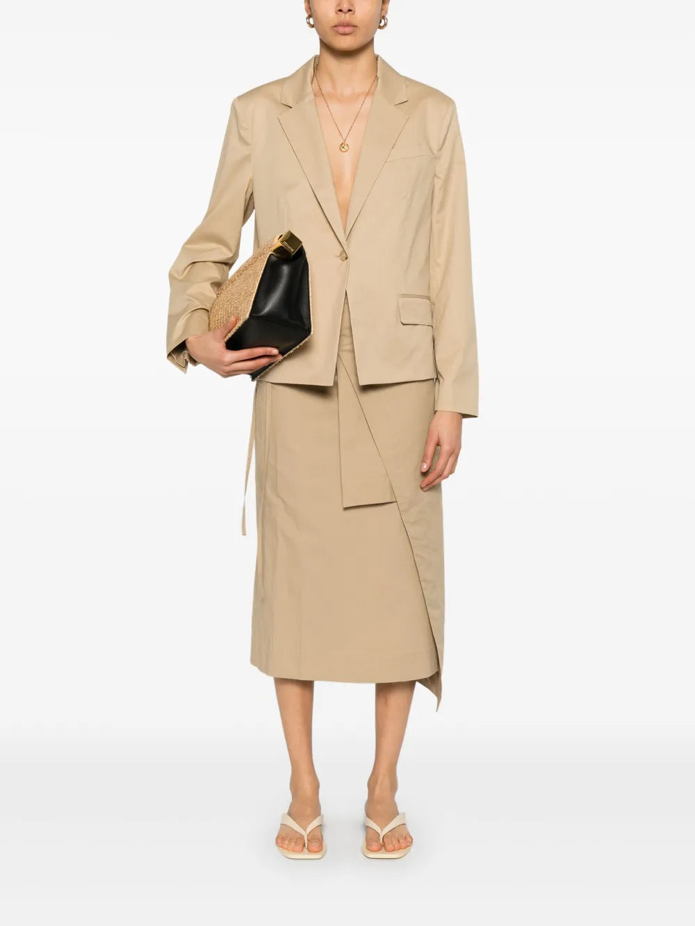 Cotton Single-Breasted Blazer