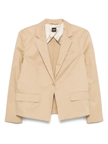 Cotton Single-Breasted Blazer