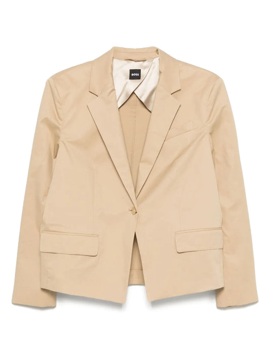 Cotton Single-Breasted Blazer