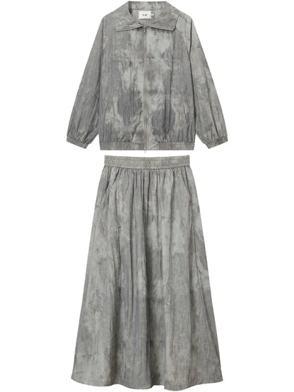 Distress-Finish Skirt