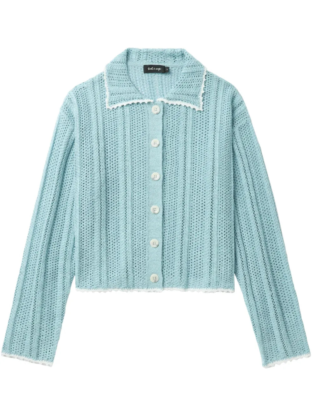 Pointelle-Knit Cardigan