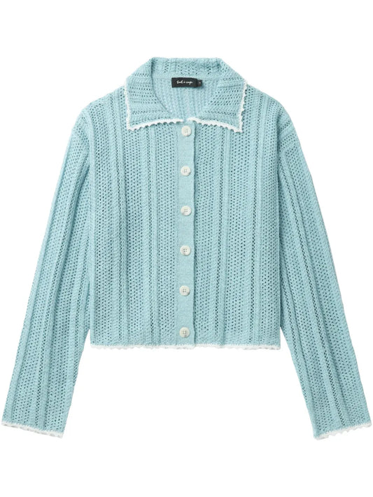 Pointelle-Knit Cardigan