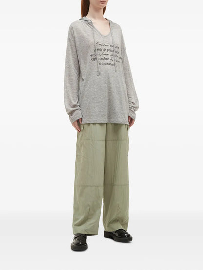 Slogan-Print Hoodie