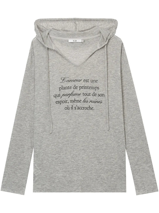 Slogan-Print Hoodie