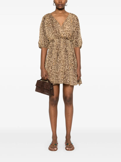 Leopard-Print Mini Dress