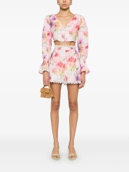 Floral-Print Shorts