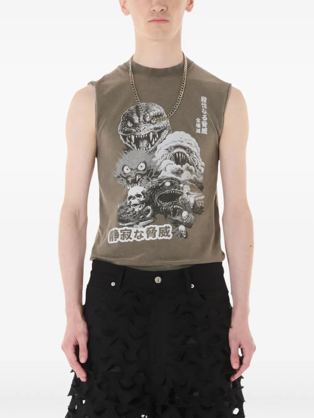 Crew-Neck Sleeveless T-Shirt